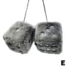 Long Hair Fuzzy Dice Car Ornament Plush Rearview Mirror Decor 9