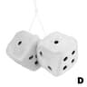 Long Hair Fuzzy Dice Car Ornament Plush Rearview Mirror Decor 8