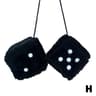 Long Hair Fuzzy Dice Car Ornament Plush Rearview Mirror Decor 11