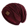 Warm Fleece Lined Slouchy Beanie Unisex Knitted Winter Hat