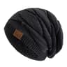 Warm Fleece Lined Slouchy Beanie Unisex Knitted Winter Hat