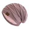 Warm Fleece Lined Slouchy Beanie Unisex Knitted Winter Hat