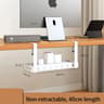 Extendable Under Desk Cable Management Tray Steel Cord Organizer And Power Strip Holder 6