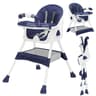 Foldable Baby High Chair with Toy Rack Anti Slip Base and Easy Clean Feeding Tray