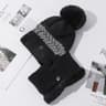 Womens Plush Lined Winter Balaclava Hat With Pom Pom Face Cover And Neck Warmer 8