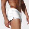 Mens Quick-Drying Swim Trunks with Back Pocket Solid Color Beach Shorts