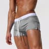 Mens Quick-Drying Swim Trunks with Back Pocket Solid Color Beach Shorts