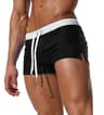 Mens Quick-Drying Swim Trunks with Back Pocket Solid Color Beach Shorts