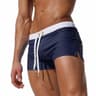 Mens Quick-Drying Swim Trunks with Back Pocket Solid Color Beach Shorts