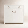 Navy Blue Wooden Accent Cabinet With Drawer And TwoDoor Storage 8
