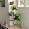 4 Tier Metal Plant Stand With Round Shelves Bronze Indoor And Outdoor Plant Display 0
