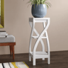 3 Tier Wooden Plant Stand With Spiral Design And Square Shelves 8