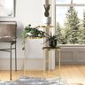 3 Tier Plant Stand With Solid Wood Shelves And Foldable Metal Frame 6