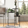 3 Tier Plant Stand With Solid Wood Shelves And Foldable Metal Frame 5