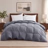 All Season Queen Down Feather Comforter With Quilted Design And Corner Ties 4
