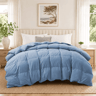 All Season Queen Goose Feather Fiber Comforter With Soft Quiet Shell 8