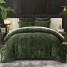Crushed Velvet Comforter Set 5 Piece Lightweight Reversible All Season Bedding 5
