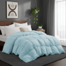 All Season Down Feather Fiber Comforter Duvet Insert Queen Size White 10