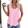 Womens Sleeveless Tank Top Loose Casual Summer Round Neck Blouse 1