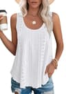 Womens Sleeveless Tank Top Loose Casual Summer Round Neck Blouse 6