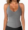 Womens Ribbed Tank Top VNeck Slim Fit Tank Top Soft Stretch Womens Camisole 2