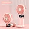 Portable Handheld Fan With Phone Stand Display Screen  5Speed USB Rechargeable Neck Fan 2