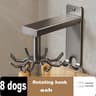 Rotating Kitchen Utensil Holder Wall Mounted Kitchen Organizer With Aluminum Hooks 2