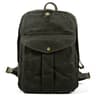 Heritage Canvas Backpack Large Capacity Vintage Travel Backpack With Leather Trim 2