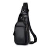 Genuine Leather Chest Bag Men Crossbody Sling Backpack Travel Shoulder Bag 3