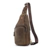 Genuine Leather Chest Bag Men Crossbody Sling Backpack Travel Shoulder Bag 1