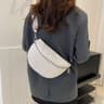 Womens PU Leather Crossbody Bag Fashion Waist Bag Adjustable Wide Strap Chest Purse 1