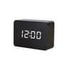 Wooden LED Alarm Clock Digital Wooden Clock Voice Control LED Desk Clock For Bedroom Office Home De 1