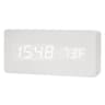 Wooden LED Alarm Clock With Voice Control Digital Desk Clock For Bedroom Office Home Decor 1