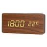 Wooden LED Alarm Clock With Voice Control Digital Desk Clock For Bedroom Office Home Decor 3