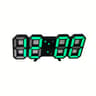 Modern Digital Wall Clock LED Alarm Clock USB Powered Clock With Time Date Temperature Display 7