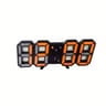 Modern Digital Wall Clock LED Alarm Clock USB Powered Clock With Time Date Temperature Display 9