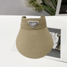 Women Wide Brim Straw Sun Visor Open Top Summer Beach Hat 1
