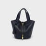 Women Lychee Pattern Bucket Bag Light Luxury Shoulder Handbag 0