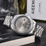 Luxury Mens Quartz Watch Waterproof Stainless Steel Diamond Dial Wristwatch 7