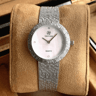 Elegant Quartz Wristwatch With Diamond Accents And Water Resistance 0