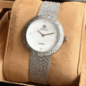 Elegant Quartz Wristwatch With Diamond Accents And Water Resistance 1