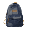 Washed Denim Laptop Backpack For Women Large Capacity College Travel Bag 0