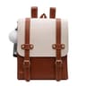 Uniform Style PU Leather School Backpack For Women College Laptop Bag 1