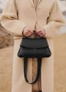 Pleated Leather Womens Handbag Fashion Shoulder Bag Elegant Everyday Purse 0