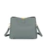 Genuine Leather Bucket Handbag With Dual Straps Gold Lock Shoulder Crossbody Bag 5