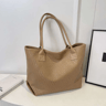 Handmade Woven PU Leather Tote Bag Large Capacity Shoulder Bag For Work Travel Daily Use 2
