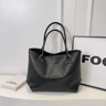 Handmade Woven PU Leather Tote Bag Large Capacity Shoulder Bag For Work Travel Daily Use 1