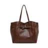 Beige Extra Large Women Tote Bag With Turn Down Pockets And String Closure 2