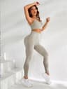 Seamless Yoga Set High Waist Leggings Sports Bra 4