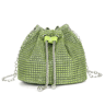 Shiny Rhinestone Pearl Chain Evening Bucket Bag 2